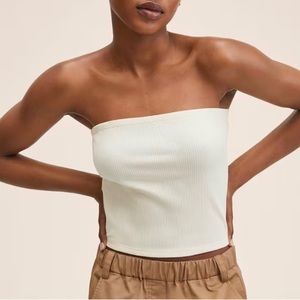 Ribbed cotton-blend top. Size XL.